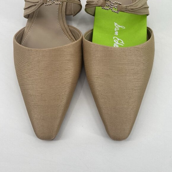 Sam Edelman Women's Size 6.5 Judie Ecru Silk Mules NIB - Picture 7 of 12